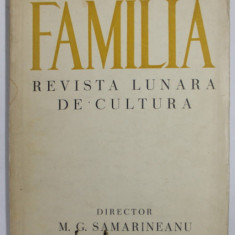 FAMILIA , REVISTA LUNARA DE CULTURA , SERIA III , ANUL VII , NR. 7-8 , NOIEMBRIE , 1935