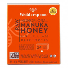 Miere de Manuka Activa 16+RAW Wedderspoon 24 plicuri X 5gr