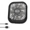 Ventilator auto sau birou cu USB, cu prindere tetiera, 12V Alca