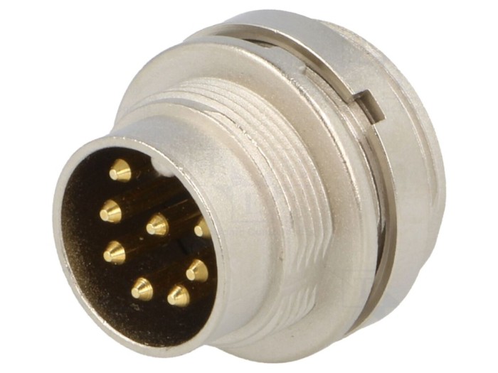 Conector M16 8-PIN 5A 60V IP40