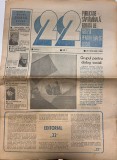 Revista 22 nr 1 Ianuarie 1990 16 pagini format 42x30 cm limba romana coperti brosate stare buna