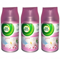 3 x Odorizant camera, Air wick, Rezerva, Magnolie si floare de cires, 3 x 250ml foto