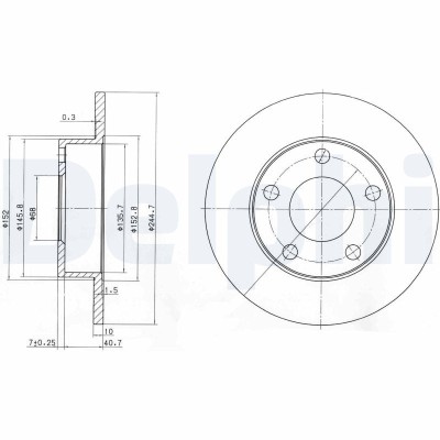 DELPHI BG3381 Disc frana foto