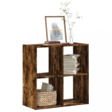 VidaXL Bibliotecă, stejar afumat, 68,5x32x68,5 cm, lemn compozit 852829