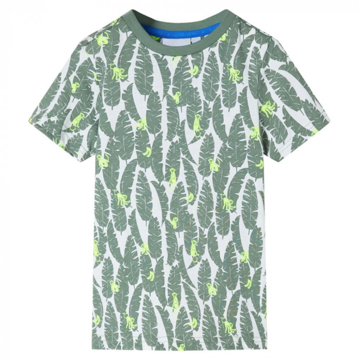 Tricou pentru copii, ecru și iederă &icirc;nchisă, 128