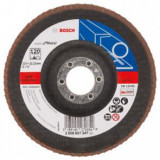 Disc de slefuire evantai BOSCH X551 pentru metal ,D 125 mm; G 120, versiunea inclinata