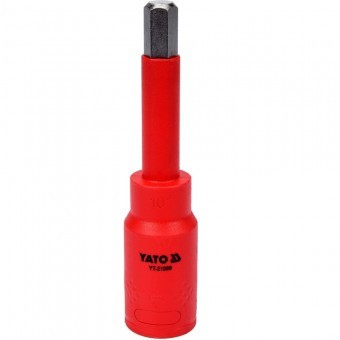 Bit hexagonal izolat 10x120 mm cu adaptor 1/2&amp;rdquo;, Yato YT-21089 foto