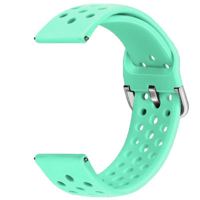 Curea din silicon compatibila cu Honor Magic Watch 2 46mm, Telescoape QR, 22mm, Mint Green foto