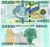 Sierra Leone 10000 Leones 2021 UNC Bancnota Noua Africa