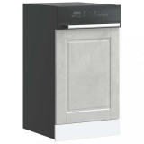 Panou frontal masina spalat vase, 45x1.5x67 cm, lemn prelucrat, gri beton, protectie