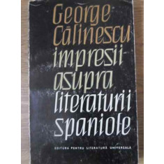 IMPRESII ASUPRA LITERATURII SPANIOLE-GEORGE CALINESCU