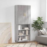 VidaXL Dulap &icirc;nalt, gri sonoma, 69,5x34x180 cm, lemn compozit