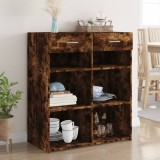 Gossi dulap, stejar fumuriu, 80x42,5x93 cm, lemn prelucrat