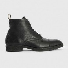 AllSaints ghete de piele Drago Boot barbati, culoarea negru, MF561Z