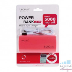 Acumulator Extern iPhone Samsung Huawei Allview Asus LG Power Bank 5000mAh Rosie foto