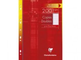 Coli albe duble A4 multiperforate,metric,100 file, Clairefontaine