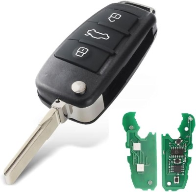 Cheie Auto Programabila Techstar cu 3 butoane pentru Audi Q7 B7 Q3 A3 TT A2 A8 A6 A6L A4 S5 C5 C6 B6 A4L A5 Q5 S RS Cabrio, Avant, Quattro, 433MHz, ID foto