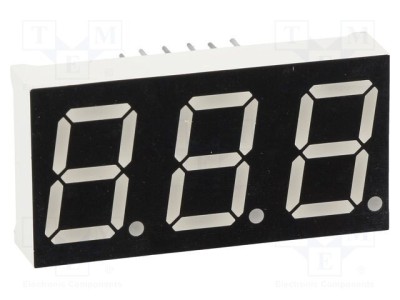 Afișaj LED 7 segmente 14,2mm 0,56 verde 160mcd OPTO Plus foto