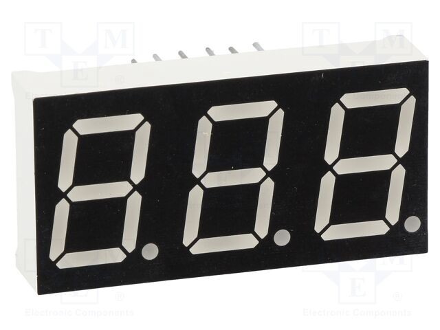 Afișaj LED 7 segmente 14,2mm 0,56 verde 160mcd OPTO Plus