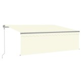 Cumpara ieftin Copertina retractabila automat, cu stor, crem, 4x3 m