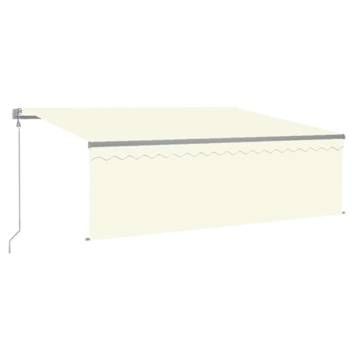 Copertina retractabila automat, cu stor, crem, 4x3 m