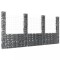 vidaXL Coș gabion &icirc;n formă de U cu 4 st&acirc;lpi, 380x20x200 cm, fier 151291