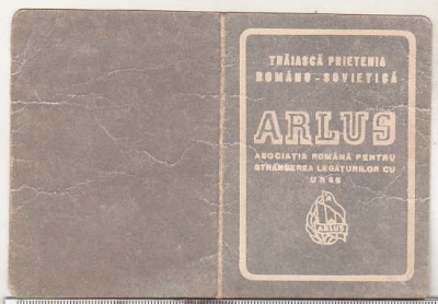 bnk div Carnet de membru ARLUS - 1952 foto