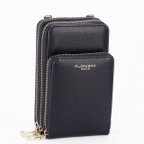 Cumpara ieftin Portofel si port telefon negru 6019 07