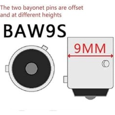 Becuri led BA9S BAY9S BAW9S BAX9S Canbus 3 SMD 3838 set de 2 buc - BAW9S