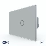 Cumpara ieftin Intrerupator Wi‑Fi touch Livolo cap scara/cruce, standard italian, gri