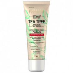 Fond de ten, Eveline Cosmetics, Botanic Expert, 100% Pure Tea Tree Oil, 01 Porcelain, 30 ml