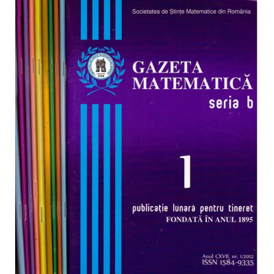 colectiv - Gazeta matematica-2012. Seria B. Publicatie lunara pentru tineret-12 numere. 10 reviste+9 suplimente cu exercitii - 1 foto