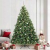 VidaXL Brad de Crăciun artificial cu 300 LED Verde 240 cm PE și PVC 3397807
