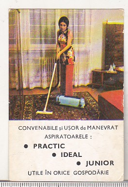bnk cld Calendar de buzunar - 1974 - Aspiratoarele Practic , Ideal , Junior foto
