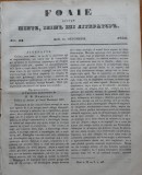 Foaie pentru minte, inima si literatura, nr. 43, 1851, Brasov, Redactor Iacob Muresanu