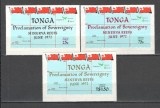 Tonga.1972 Timbre de serviciu-Proclamarea suveranitatii Recifului Minerva DZ.33