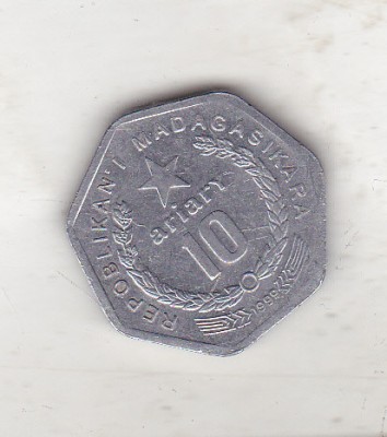 bnk mnd Madagascar 10 ariary 1999 foto