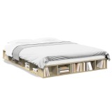 Cumpara ieftin Cadru de pat, stejar sonoma, 160x200 cm, lemn prelucrat
