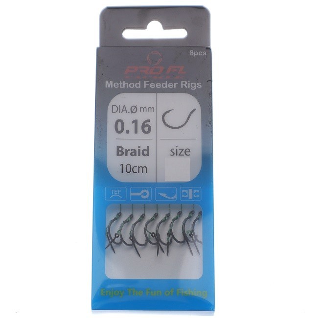 SET PRO FL 8 CARLIGE LEGATE TEXTIL 10CM CU SPIN CARLIG Power Carp Feeder NR 6