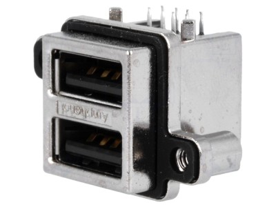 Conector USB A IP67, THT foto