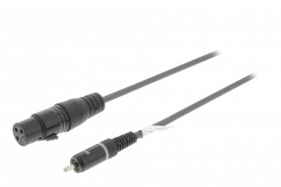 Cablu audio Mono XLR 3 pini mama - tata RCA 1.5m gri Sweex foto