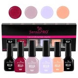 Set 4 Oje Semipermanente, Base Coat &amp;amp; Top Coat SensoPRO Milano, Timeless BELLA