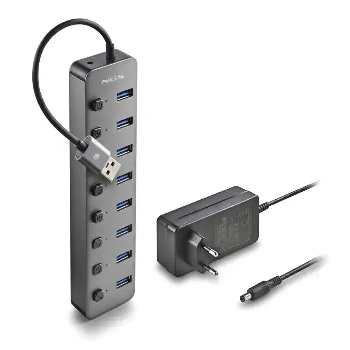 HUB USB 3.0 NGS iHub8 cu 8 porturi si alimentator HUB-IHUB8-NGS