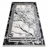 Covor TULS structural, franjuri 51210 modern, Marmură antracit, 160x220 cm, Dreptunghi, Polipropilena