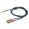Cablu audio hifi mufa stereo jack 3.5 mm mufe rca aurit 1 m