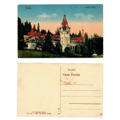 Sinaia 1927 - Castelul Peles, ilustrata necirculata