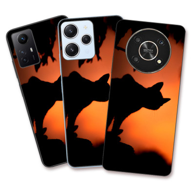 Husa Realme 8 Pro Silicon Gel Tpu Model Halloween Pisica Neagra foto