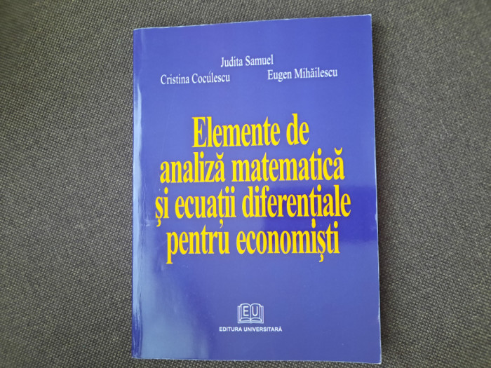 Judita Samuel - Elemente de analiza matematica si ecuatii diferentiale 25/3