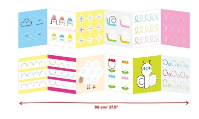 Carte de colorat si trasat linii pentru copii Banana Panda Ready To Trace Beginner Lines, imagini din natura, 23 ilustratii de trasare si colorare, 2 foto