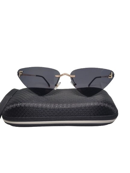 Ochelari de soare, Dama, Filtru de protectie UV 400, Fara rama, Toc cadou